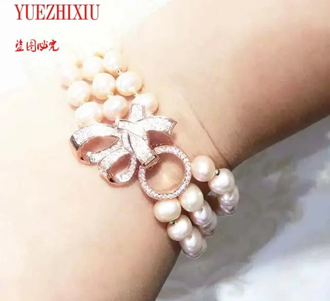 925 Silver Butterfly Bracelet with Garnet and Zircon Stones