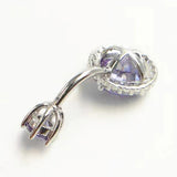 925 Silver Crystal Belly Piercing Navel Jewelry