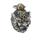 925 Silver Fortune Transfer Brave Xiu Pendant Thai Silver Retro Bells