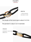 925 Silver Gold-Plated Three-Ring Bracelet European and American Jewelry