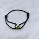 925 Silver Gold-Plated Three-Ring Bracelet European and American Jewelry