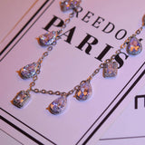 925 Silver Zircon Water Drop Necklace