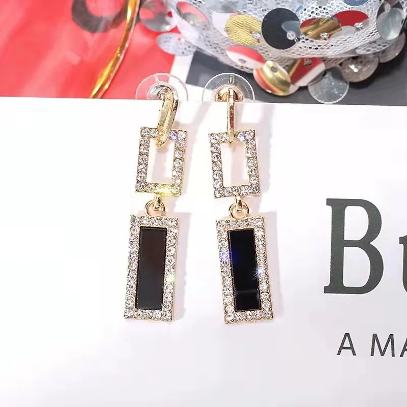 925 Silver Zircon Asymmetric Earrings for Women