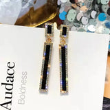925 Silver Zircon Asymmetric Earrings for Women