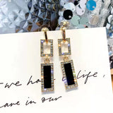 925 Silver Zircon Asymmetric Earrings for Women