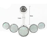 925 Silver Opal Belly Button Ring Navel Piercing Beach Body Jewelry