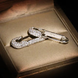 925 Silver Personalized Zircon Pin Mini Earrings for Party Birthday