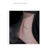 925 Silver Plated Coin Bell Anklet for Women