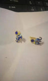 Elephant Lapis Lazuli Earrings Cloisonne Enamel Jewelry