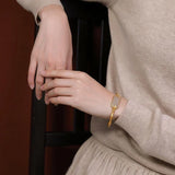 925 Silver Plated Natural Hotan Jade Charm Bracelet