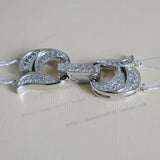 Double Row Pearl Necklace Clasp Diamond Zircon Bracelet