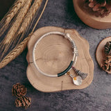 925 Silver Retro Tassel Palace Bell Pendant Bracelet