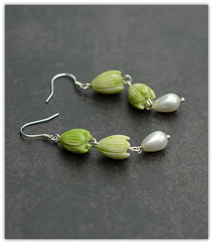 925 Silver Shell Earrings Long
