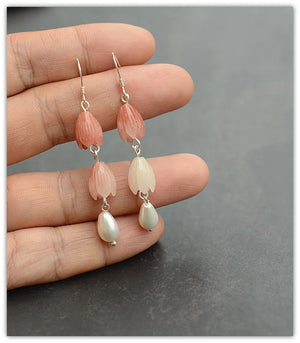 925 Silver Shell Earrings Long