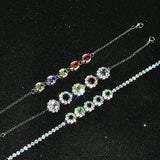 925 Silver Full Diamond Snowflake Bracelet - Colorful Treasure Hand Jewelry