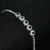 925 Silver Full Diamond Snowflake Bracelet - Colorful Treasure Hand Jewelry