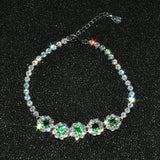 925 Silver Full Diamond Snowflake Bracelet - Colorful Treasure Hand Jewelry