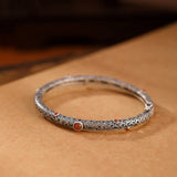 Vintage Ethnic Tourmaline Bracelet for Women Fine Bangles Party Jewelry