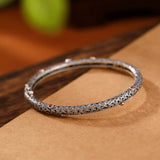 Vintage Ethnic Tourmaline Bracelet for Women Fine Bangles Party Jewelry