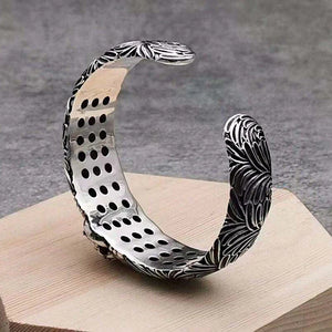 925 Silver Lion Head Bracelet Tiger Skin Aggressive Beast Bracelet