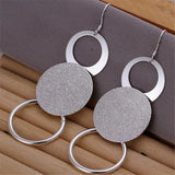 925 Silver Wedding Geometric Pendant Necklace Set