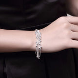 925 Silver Bracelet For Women with Tassels Beads Special Gift