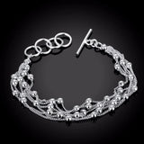 925 Silver Bracelet For Women with Tassels Beads Special Gift