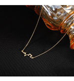 925 Sterling Silver Heartbeat Choker Necklace for Women