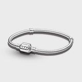 925 Sterling Silver Stitch Bracelet Castle Heart Fit Original Charm Jewelry