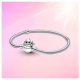 925 Silver Shell Bracelet - Heart Charm Jewelry