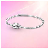 925 Silver Shell Bracelet - Heart Charm Jewelry