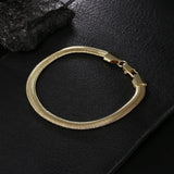 925 Sterling Silver Snake Bone Chain Bracelet 6MM