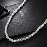 925 Silver 20-24Inch 5MM Faucet Chain Necklace Wedding Jewelry