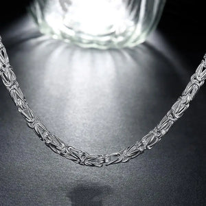 925 Silver Domineering Retro Faucet Men's Necklace