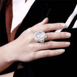 925 Sterling Silver Flower Rings Bracelet Jewelry Set for Women