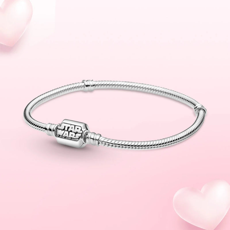 925 Silver Bracelet Mouse Heart Clasp Chain Heart Bracelet