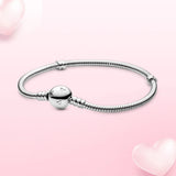 925 Silver Bracelet Mouse Heart Clasp Chain Heart Bracelet