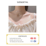925 Silver Butterfly Tassel Necklace Crystal Jewelry For Women