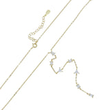 925 Silver CZ Geometric Shaped Necklace Sexy Y Necklace Women Jewelry