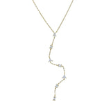 925 Silver CZ Geometric Shaped Necklace Sexy Y Necklace Women Jewelry