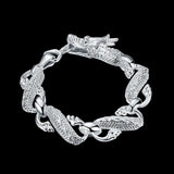 925 Sterling Silver Big Dragon Chain Bracelet for Men Party Wedding Jewelry Gift