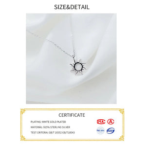 925 Sterling Silver Ethnic Sun Totem Pendent Necklace for Women