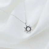 925 Sterling Silver Ethnic Sun Totem Pendent Necklace for Women