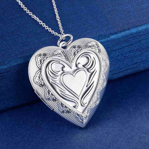 Heart Necklace 925 Silver Women