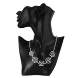 925 Silver Jewelry Set Thread Earrings Bracelet Necklace