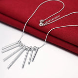 925 Silver Jewelry Set Charms Earrings Necklace for Party Wedding