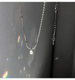 925 Silver Lucky bean letter Choker necklaces chain Pendant