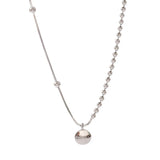 925 Silver Lucky bean letter Choker necklaces chain Pendant