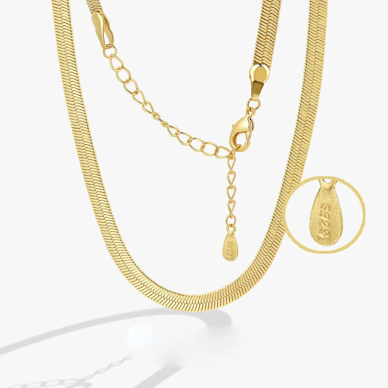 925 Silver Snake Necklace Chain Wedding Jewelry Party Bijoux