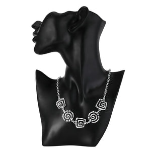 925 Silver Spiral Pattern Pendant Necklace for Women